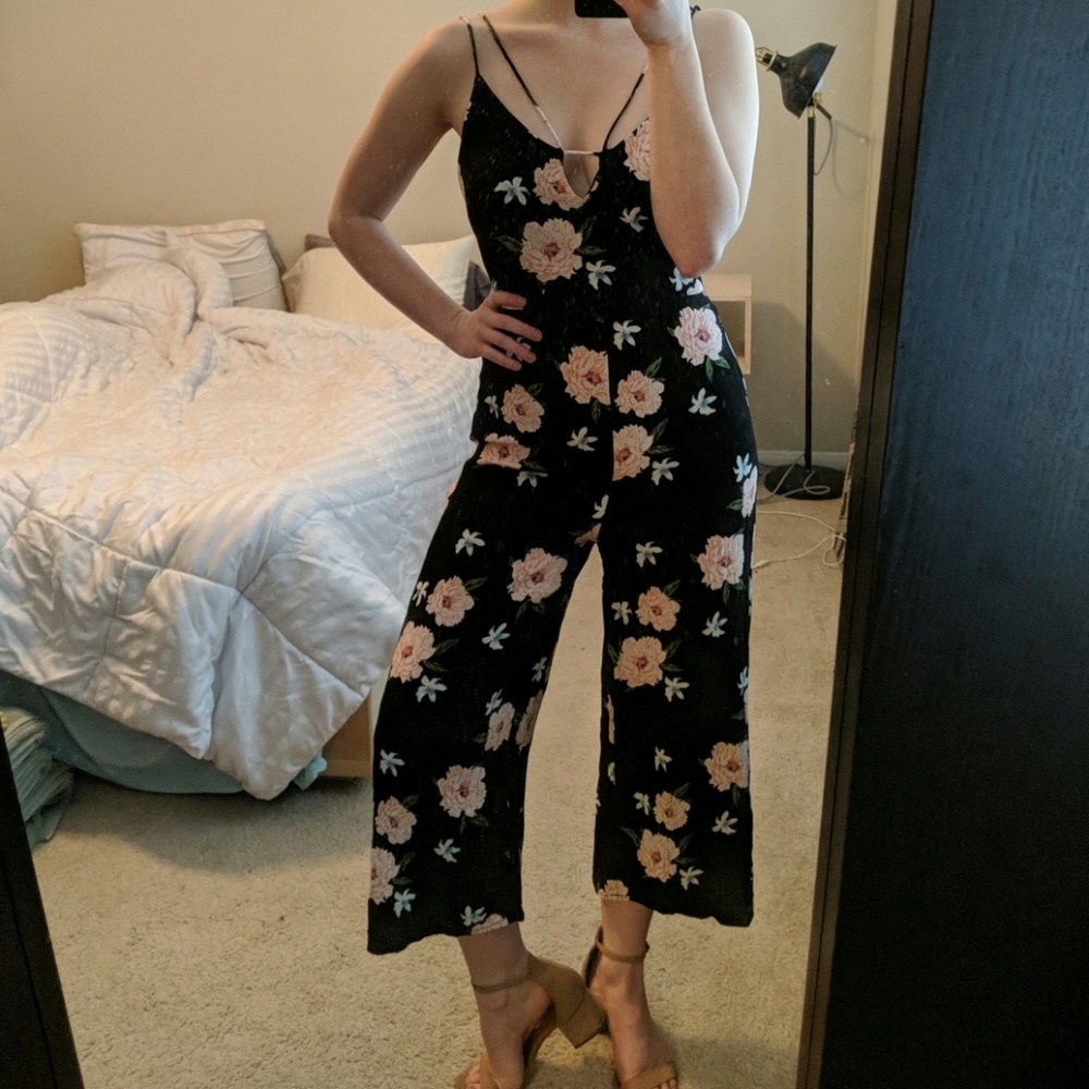 Topshop Floral Jumpsuit